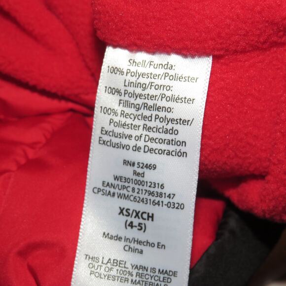 Wonder Nation Red and Black Boys Hooded Puffer Jacket - Picture 6 of 7